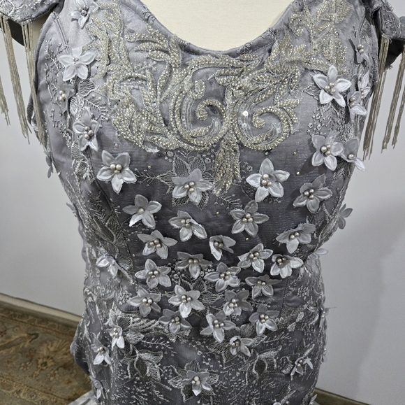 Dream Myles Silver Gown, luxury fabric - Picture 10 of 17